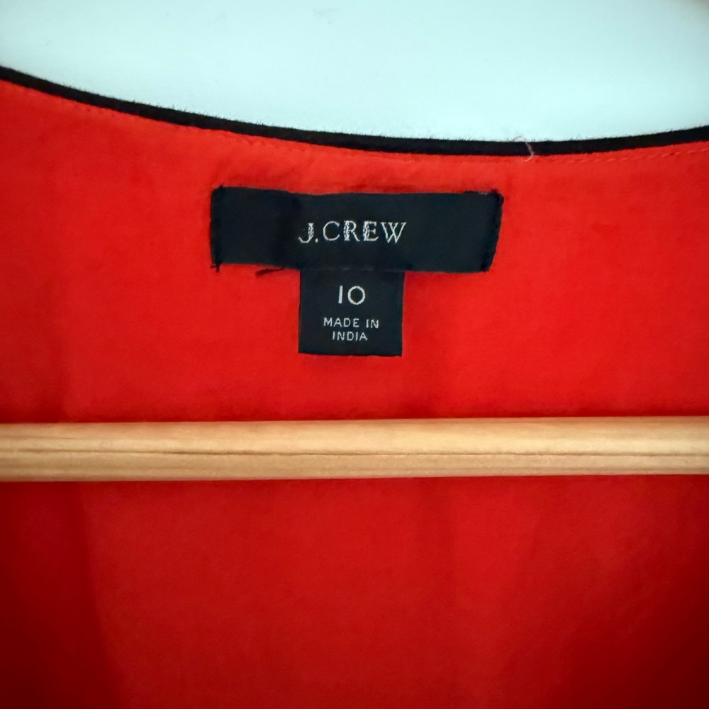 J. Crew Block Print Button Front Tiered MIDI Dress Size 10 - Picture 6 of 9